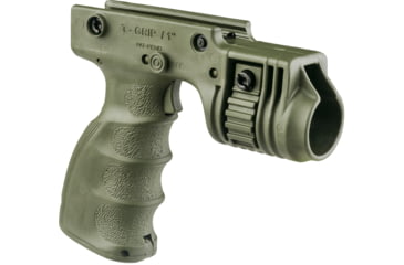 Image of FAB Defense Grip and 1in Flash Light Adapter w/ Rear Activation Button, OD Green, FX-TGRIPRG