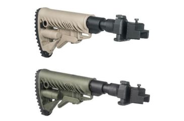 Image of FAB Defense M4 Folding, Collapsible Buttstock w/ Shock Absorber for AK47, Flat Dark Earth, OD Green