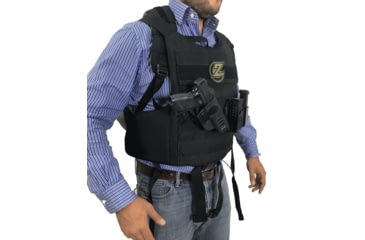 Image of FAB Defense Masada Bulletproof Backpack Full Body Armor/Bulletproof Vest, Level IIIA, Black/Grey/Red, Masada-Val