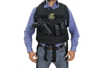Image of FAB Defense Masada Bulletproof Backpack Full Body Armor/Bulletproof Vest, Level IIIA, Black/Grey/Red, Masada-Val