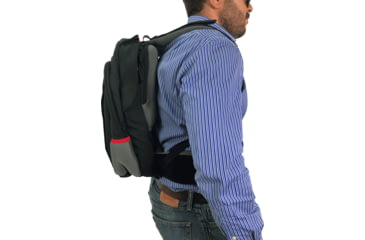 Image of FAB Defense Masada Bulletproof Backpack Full Body Armor/Bulletproof Vest, Level IIIA, Black/Grey/Red, Masada-Val