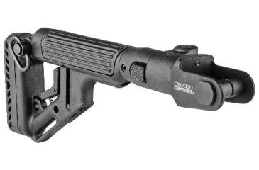 Image of FAB Defense Tactical Folding Buttstock w/ Cheek Riser for AKMS (Polymer Joint), Black fx-uasakms