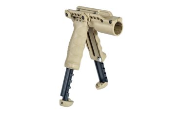 Image of FAB Defense 2nd Gen Bipod-Foregrip with Built-in Tactical Light, Flat Dark Earth, FX-TPODG2SLT