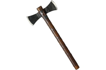 Image of Factory X Tomahawk, 9 black finish carbon steel axe head with 6 cutt, Brown wood handle, XN310P
