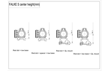 Image of Falke 1x S Red Dot Reflex Sight, 2 MOA, Unlimited, Black, Fal30-0025