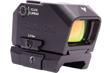 Image of Falke Model CMS 1x25mm Closed Micro Reflex Sight, Clear Visible 3 MOA Dot Reticle, Black, One Size, FAL30-0029
