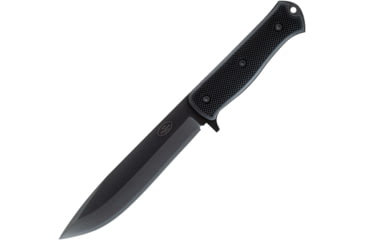Image of Fallkniven A1x Survival Knife Black, 6.25 black Tungsten DLC coated laminate cobalt st, Black textured thermorun handle, A1XB