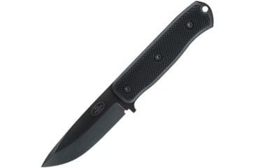 Image of Fallkniven F1x Survival Knife Black, 4 black Tungsten DLC coated laminate cobalt steel, Black textured thermorun handle, F1XB