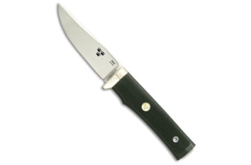 Image of Fallkniven Fallkniven Tre Kronor TK2 Fixed Blade Knife w/ Leather Sheath 4" Satin, Black, 3G, adult, BHQ-47537