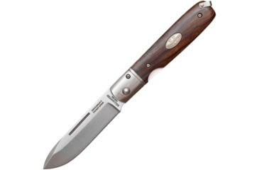 Image of Fallkniven Gentleman's Linerlock Folding Knife, 3in Satin Laminate Cobalt Steel Spear Point Blade, Ironwood Handle, GPDI