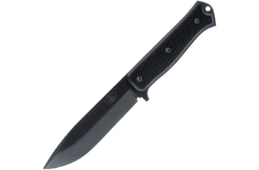 Image of Fallkniven S1x Survival Knife Black, 5 black Tungsten DLC coated laminate cobalt steel, Black textured thermorun handle, S1XB