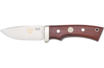 Image of Fallkniven Tre Kronor de Luxe Fixed Blade Knife, 3.125in, Steel Drop Point, Brown Cocobolo Handle FNTK5