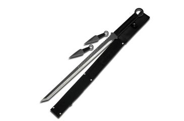 Image of Fantasy Master Fixed Blade, 28in, Stainless Steel Blade, Black Cord Wrapped Full Tang Stainless Steel Handle FM-644T