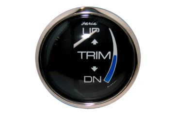 Image of Faria Beede Instruments Black SS2" Trim Gauge J/E/Suzuki Outboard Chesapeake 54633