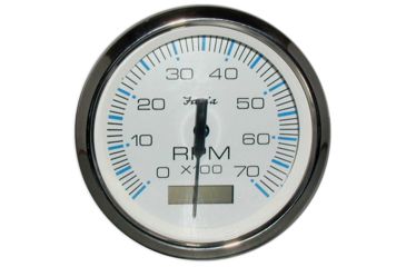 Image of Faria Beede Instruments Chesapeake White SS 4" Tachometer w/Hourmeter - 7,000 RPM Gas - Outboard 54643