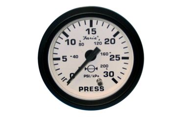 Image of Faria Beede Instruments Euro White 2" Water Pressure Gauge Kit - 30 PSI 54711