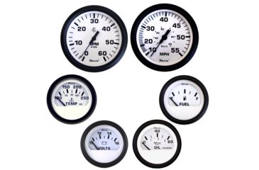 Image of Faria Beede Instruments Euro White Boxed Set - Inboard Motors 54698