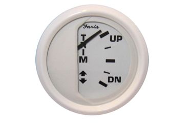 Image of Faria Beede Instruments White 2" Trim Gauge J/E/Suzuki Outboard Dress 54673