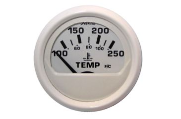 Image of Faria Beede Instruments White 2" Water Temperature Gauge 100-250F Dress, 13110
