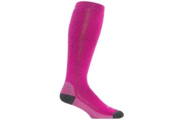 Image of Farm To Feet Ansonville Over-The-Calf Sporting Sock - Womens-Berry/Charcoal-Medium