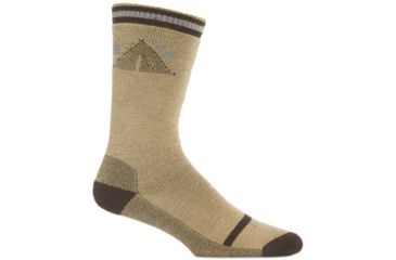 Image of Farm To Feet Asheboro Camping Hiker Sock - Men's-Khaki/Brown-Large