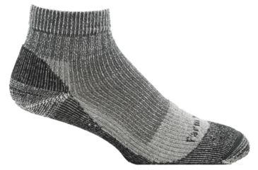 Image of Farm To Feet Boulder Light Weight 1/4 Crew Sock - Men's-Charcoal/Black-Large