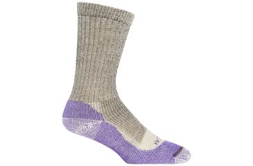 Image of Farm To Feet Boulder Traditional Light Hiker Sock - Womens-Charcoal/Parachute Purple-Large