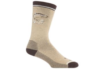 Image of Farm To Feet Concord Fish Sporting Sock - Mens-Lead Grey/Brown-Large