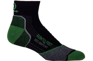 Image of Damascus Light 1/4 Crew Sock - Mens-Black/Granite-Medium