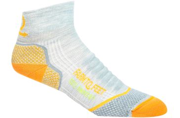 Image of Farm To Feet Damascus Light 1/4 Crew Sock - Women's-Silver/White-Large