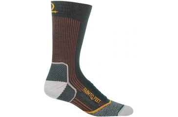 Image of Damascus Light Crew Sock - Mens-Green Gables/Tiger Lily-X-Large
