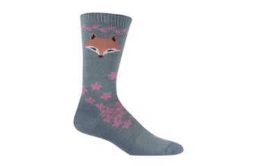 Image of Farm To Feet Emeryville Light Fox Crew Sock- Womens, Balsam/Blush, Medium, FF-9698-280-BSBL-WM