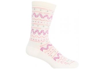 Image of Farm To Feet Valle Crucis Fair Isle Hiker Sock - Womens-Natural/Dubarry-Medium
