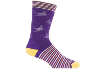 Image of Farm To Feet Wrightsville Sparrow Sporting Sock - Women's-Parachute Purple/Lemon Curry-Medium