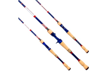 Image of Favorite Fishing Defender Casting Rod, 6ft 10in, Medium, Red/White/Blue, DDFRC-6101M