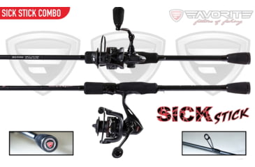 Image of Favorite Fishing PBF Sick Stick Spinning Combo, 7ft 1in, Medium Heavy, Matte Black, SKS-711MH20