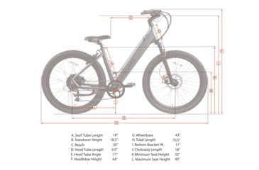 Image of Favorite Hybrid ST E-Bike, Grey, Medium, 10-50004