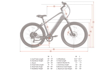 Image of Favorite Hybrid XR Pro E-Bike, White, Large, 10-50014