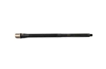Image of Faxon Firearms .223 Wylde Heavy Fluted AR-15 Rifle Barrel, Mid-Length, 416-R Stainless, QPQ Nitride, 5R, NP3 Extension, Black, 16, 15BW8M16FHQ-5R-NP3