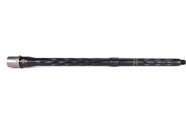 Image of Faxon Firearms .223 Wylde Flame Fluted Rifle Barrel, Mid-Length, 416-R Stainless QPQ Nitride, 5R, NP3 Extension, Black Nitride, 16, 15BW8M16LMQ-5R-NP3