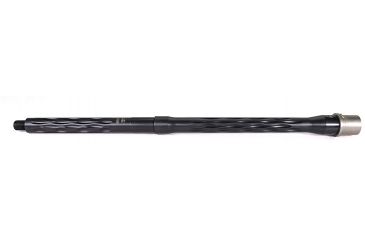 Image of Faxon Firearms .223 Wylde Flame Fluted Rifle Barrel, Mid-Length, 416-R Stainless QPQ Nitride, 5R, NP3 Extension, Black Nitride, 16, 15BW8M16LMQ-5R-NP3