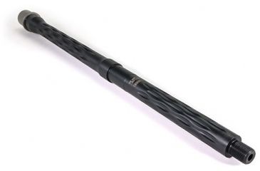 Image of Faxon Firearms .223 Wylde Flame Fluted Rifle Barrel, Mid-Length, 416-R Stainless QPQ Nitride, 5R, NP3 Extension, Black Nitride, 16, 15BW8M16LMQ-5R-NP3