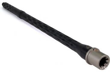 Image of Faxon Firearms .223 Wylde Flame Fluted AR-15 Rifle Barrel, Rifle-Length, 416-R Stainless QPQ Nitride, 5R, NP3 Extension, Black Nitride, 18, 15BW8R18LMQ-5R-NP3