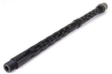 Image of Faxon Firearms 300 Flame Fluted Rifle Barrel, Carbine-Length, 416-R Stainless, QPQ Nitride, 5R, NP3 Extension, Black Nitride, 16, 15B38C16LMQ-5R-NP3