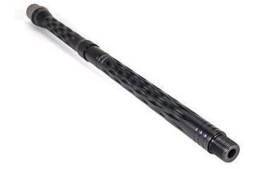 Image of Faxon Firearms 300 Flame Fluted Rifle Barrel, Carbine-Length, 416-R Stainless, QPQ Nitride, 5R, NP3 Extension, Black Nitride, 16, 15B38C16LMQ-5R-NP3