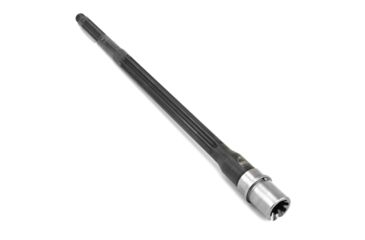 Image of Faxon Firearms .308 Winchester Heavy Fluted Rifle Barrel, Rifle-Length, 416-R Stainless QPQ Nitride, 5R, NP3 Extension, Black Nitride, 18, 10B810R18FHQ-5R-NP3