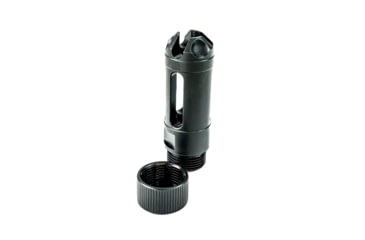 Image of Faxon Firearms 9mm MuzzLok Ported Flash Hider, Black, FFMD9MMPFHSQPQ