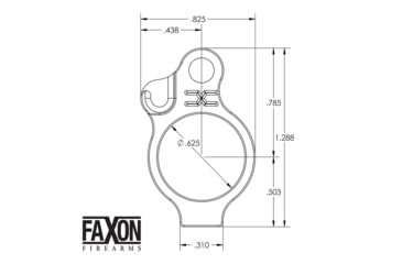 Image of Faxon Firearms Adjustable 3 Screw Low Profile Gas Block, .625 inch, Black, GBA-LP-625-3