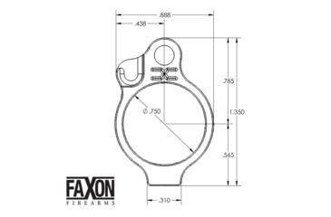 Image of Faxon Firearms Adjustable 3 Screw Low Profile Gas Block, .750 inch, Black, GBA-LP-750-3