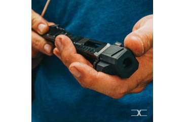 Image of Faxon Firearms EXOS-515 Pistol Compensator, SIG P320, 9mm, Black, 816341026193